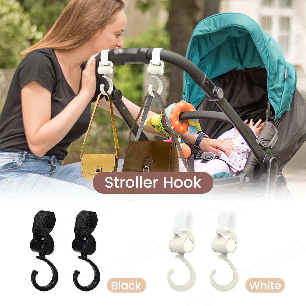 

2PCS Pram Hook Baby Stroller Accessories Shopping Prop Multi Purpose Baby Stroller Hook Multi Purpose Shopping Pram Hook