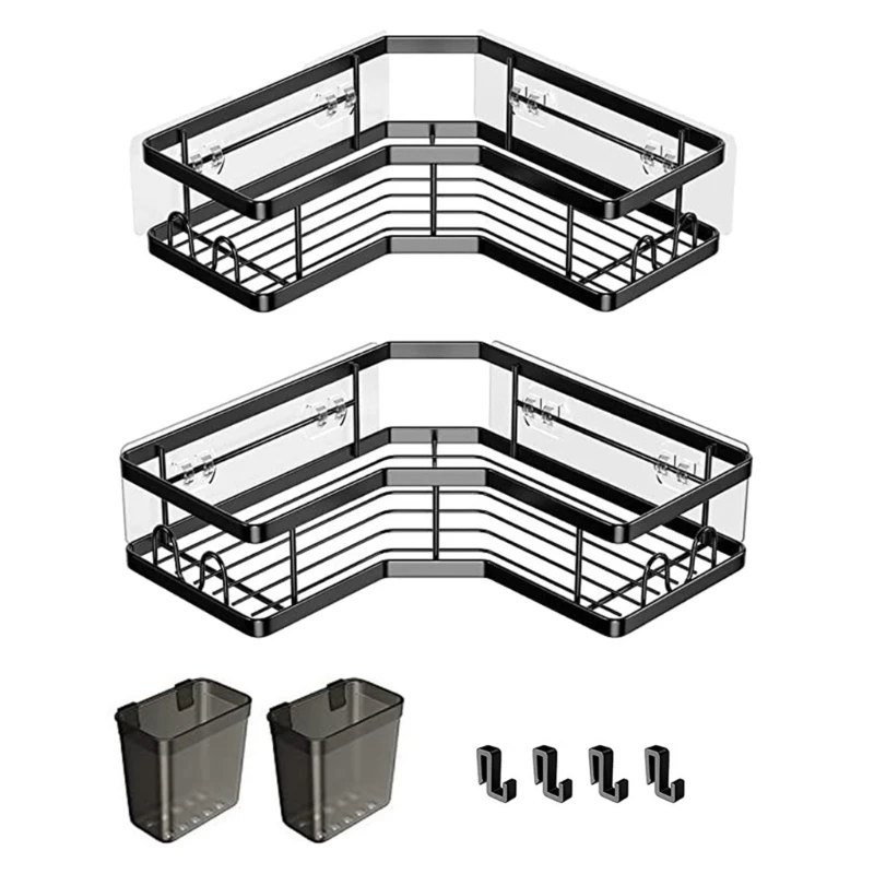 Adhesive Shower Shelf Easy Installation Convenient Organizers Long Service & Practical Kitchen Storage Rack for Bathroom