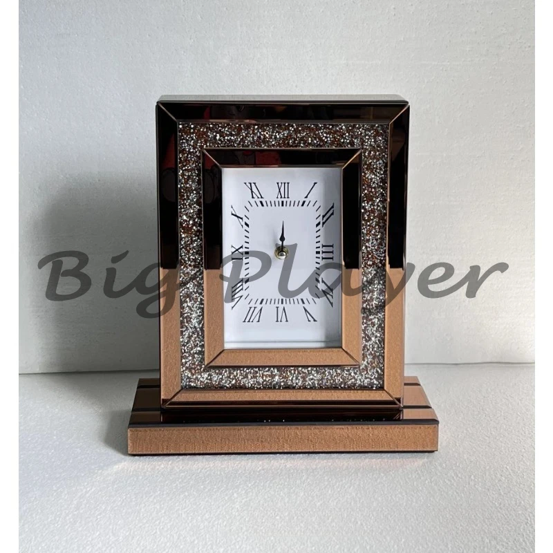 

Pendulum Clock Fireplace Outlet Table Clock Furniture Decoration Glass Brown Venice Table