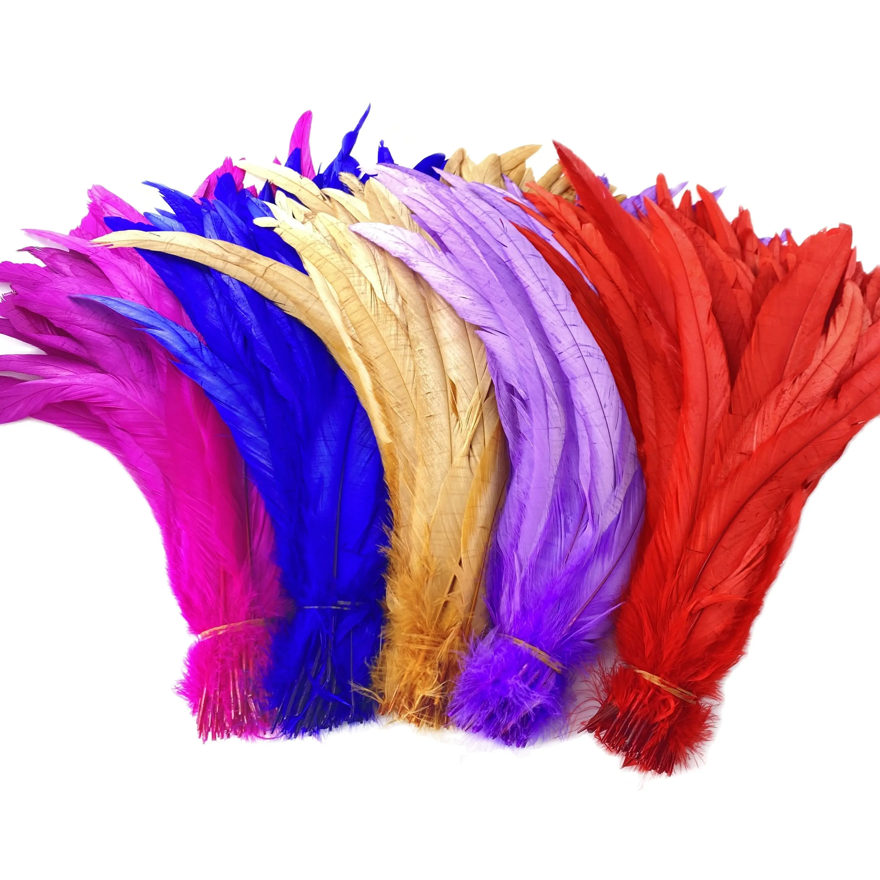 100PCS/lot 25-45CM Rooster Feathers for Crafts Cheap Christma Diy Natural Chicken Tail Feather Decoration Plume