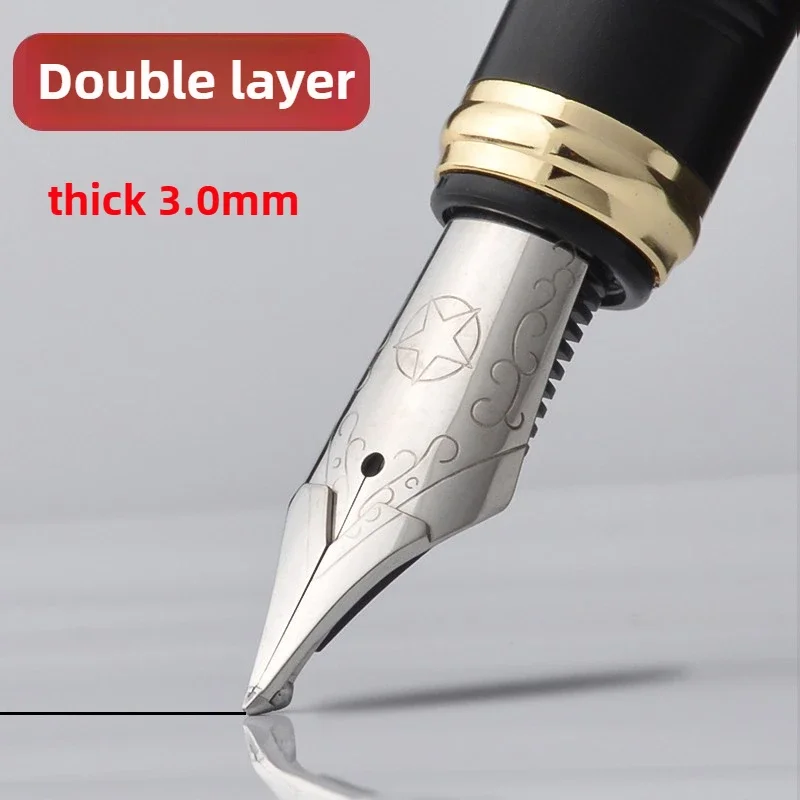 

Новая перьевая ручка Jinhao 159, особо толстая, с ручной полировкой, с двойным пером 1.2 мм и 3.0 мм, с крупным иридиевым наконечником, профессиональная, для каллиграфии