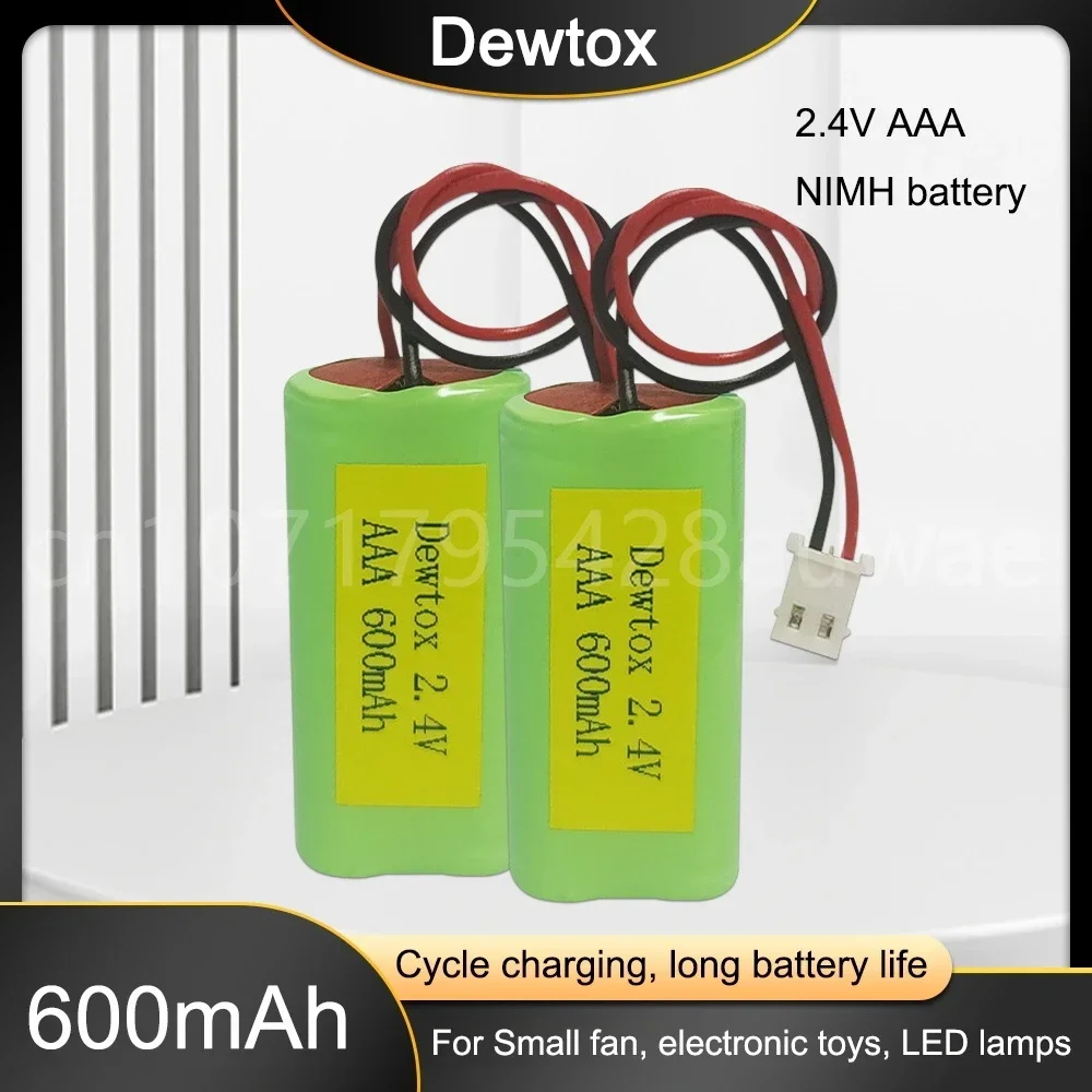 2.4V 600mah AAA Ni-Mh Rechargeable Battery pack with Plugs cell for toys emergency light cordless phone Remote Control Car