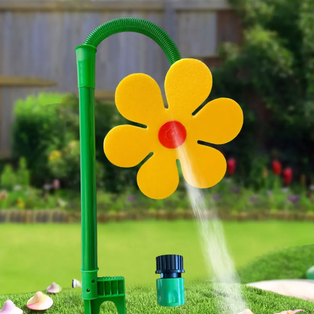 Crazy Daisy Sprinkler 360 Rotating Dancing Flower Water Sprinkler Adjustable Fun Irrigation Tool for Kids & Pets Playing view 2