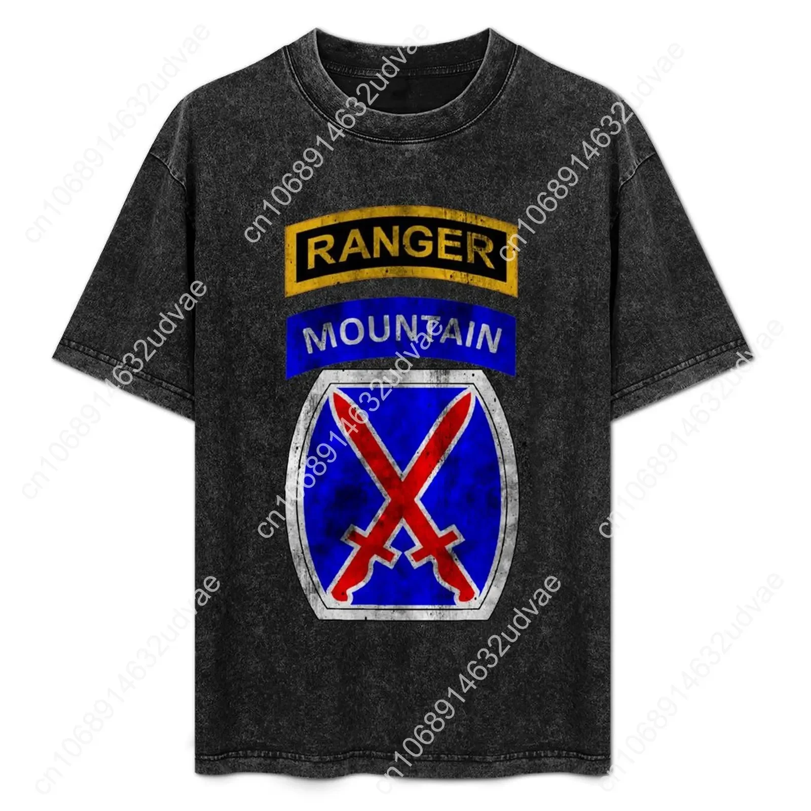 10th Mountain MTN Division Patch Range Retro T shirts mans womans Tshirt Short sleeve T-shirt Custom tops Unisex clothes tshirt
