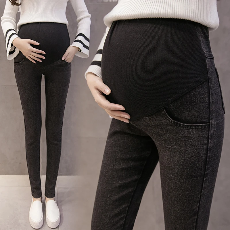 Maternity Pants spring and autumn wear thin maternity Leggings Changchun summer 2022 new large size trendy mom imitation jeans