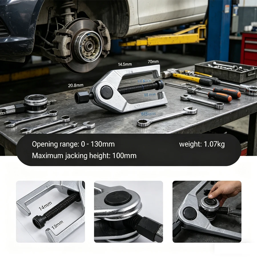 

2026 New 2-Jaw Bearing Puller Alloy Steel Construction For Motorbike/Car/SUV Wheel Hub Removal & Pitman Arm Disassembly