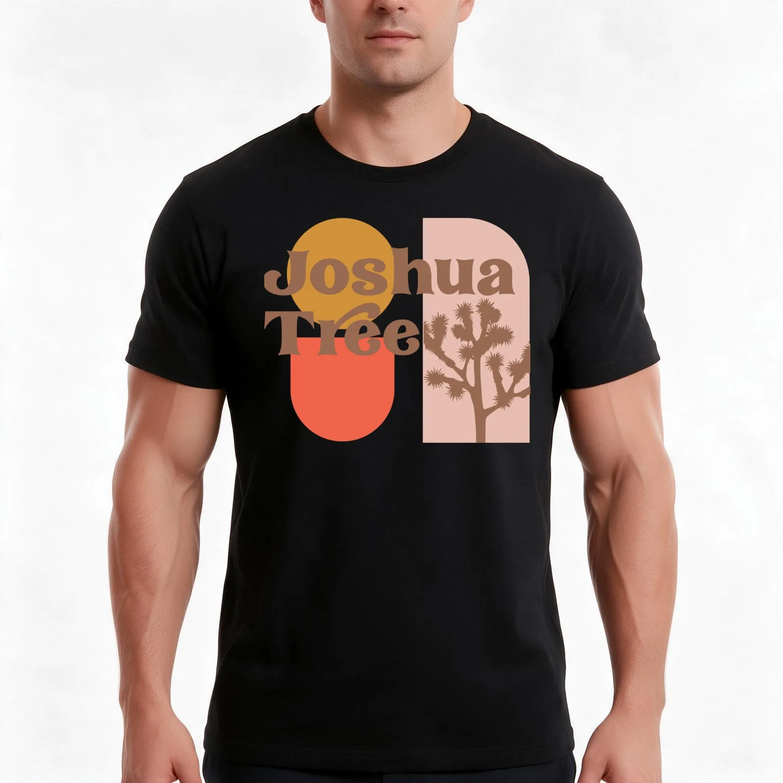 Joshua Tree National Park Graphic T-Shirt, Summer Casual Cotton Tee, Oversized Streetwear Tops, Vintage Graphic Print