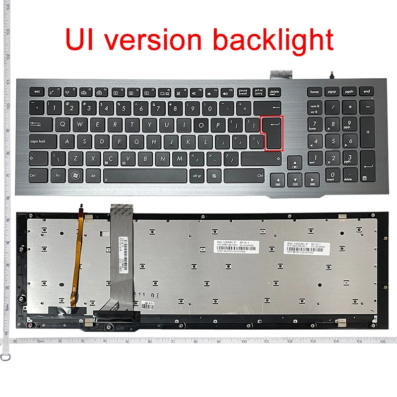 

GZEELE US Black backlit keyboard for Asus G75 G75V G75VW G75VX 0KNB0-9414UI00 With Frame
