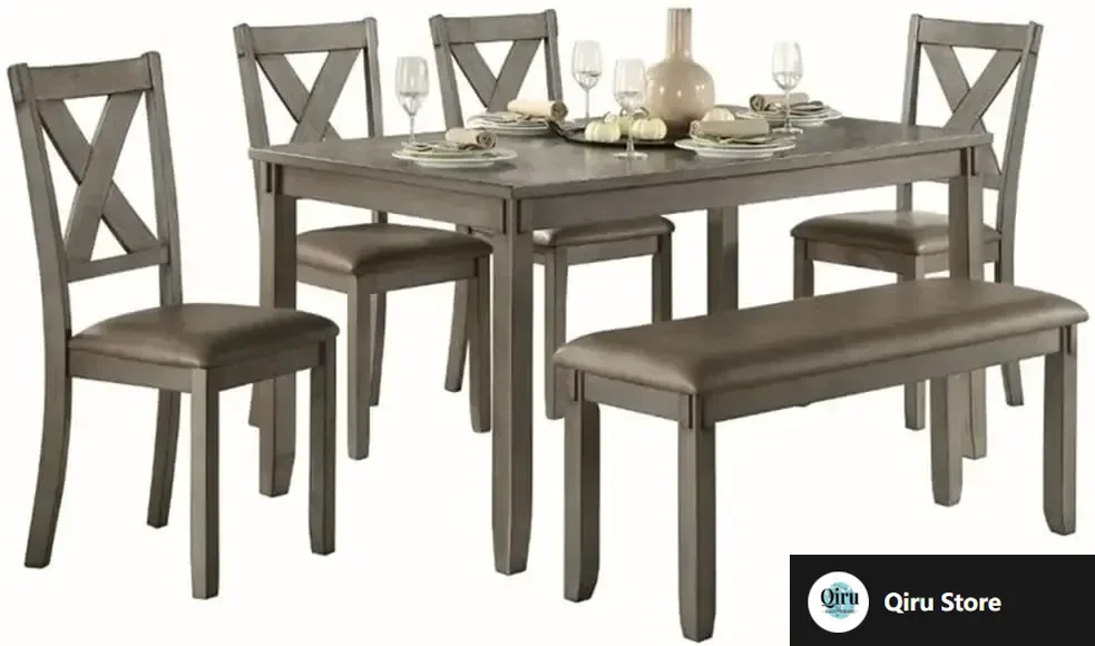 

Holders 6-Piece Dining Table Set, Grey