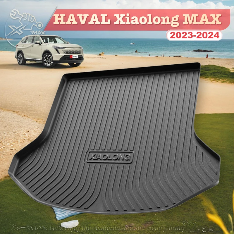 

For HAVAL Xiaolong MAX 2023 TPE Custom Fit Car Trunk Mat All Season Black Cargo Mat 3D Shaped Laser Measured Trunk Liners ﻿"