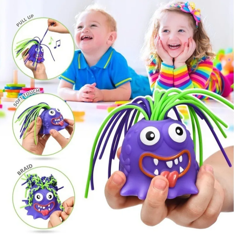 A Funny Monster That Can Make Sounds When Pulling Hair It's A Funny Toy That Can Relieve Stress and Scream It's A Cute Toys Gift