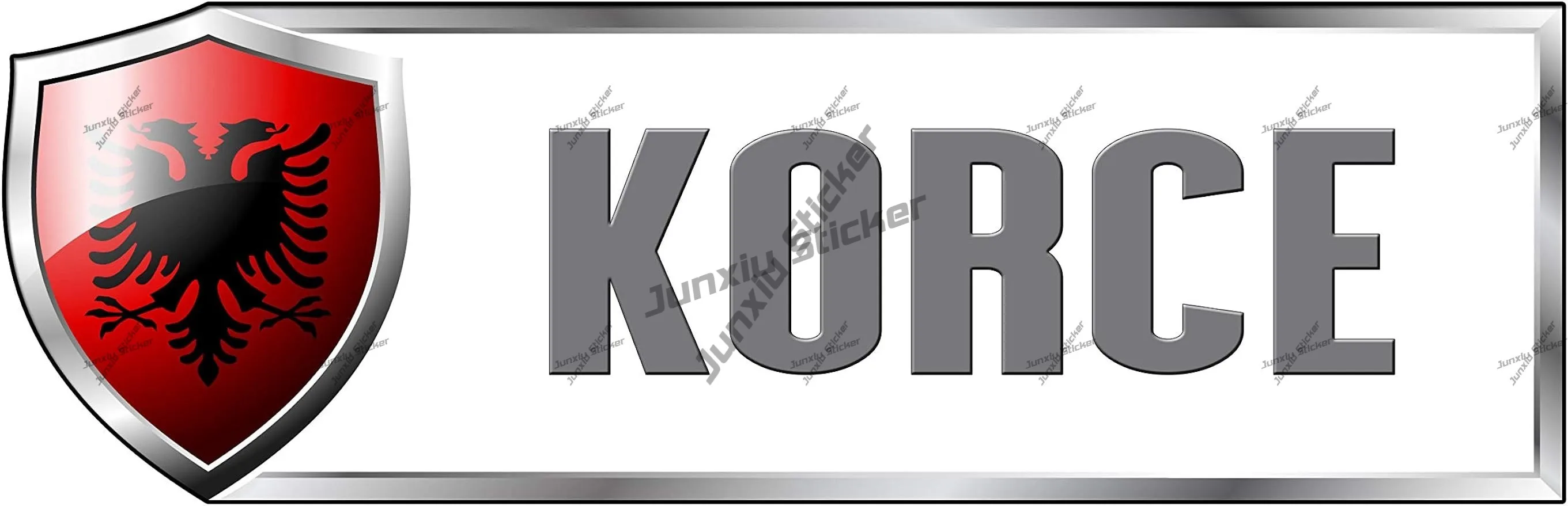 ملصق الختم من ألبانيا برأسين النسر ألبانيا فلور إلباسان مدينة ألبانيا خريطة صورة ظلية ختم الشارات لأجهزة الكمبيوتر المحمول الوفير #4