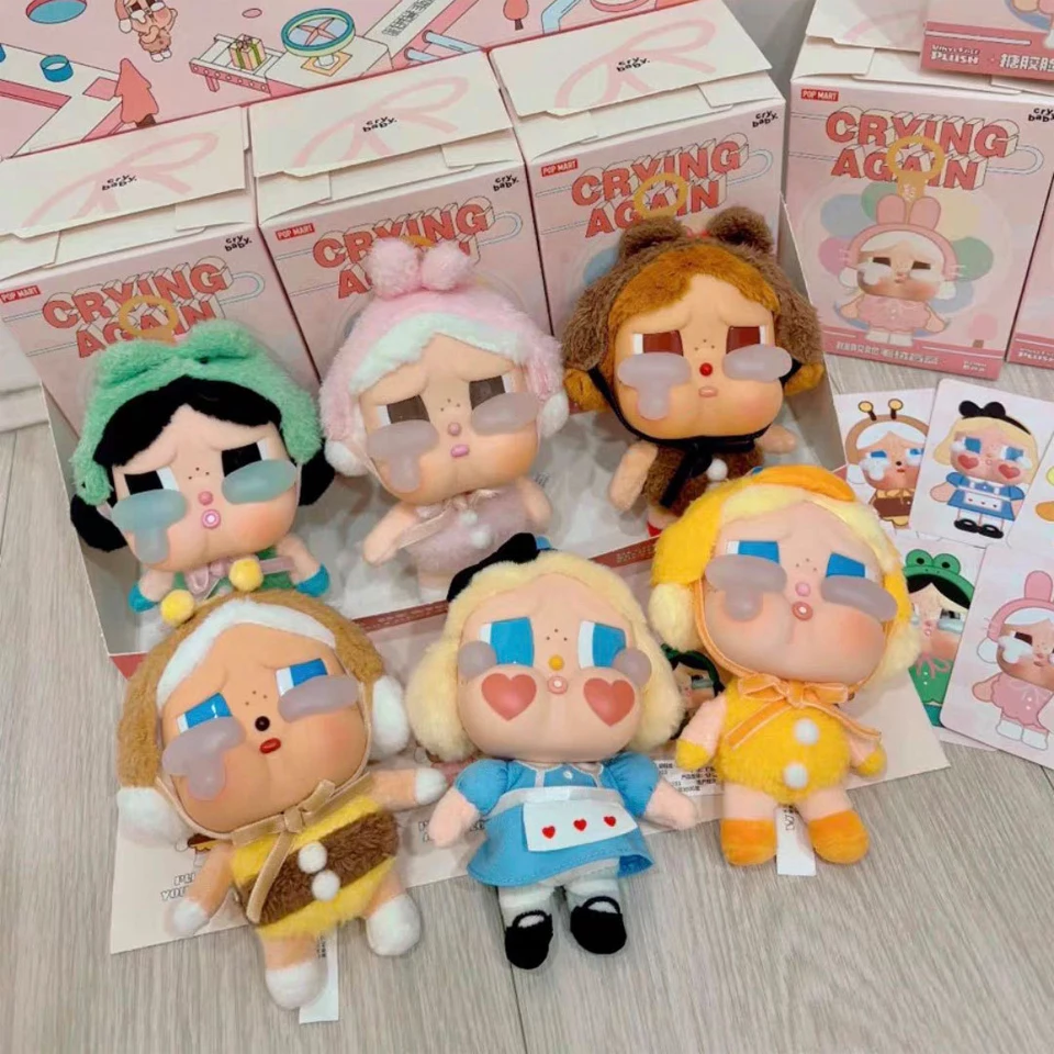 In Stock Cry Baby Replica Vinyl Face Plush Blind Box Crying Again Series Doll Toy Mystery Box Pendant Keychains Doll Presents