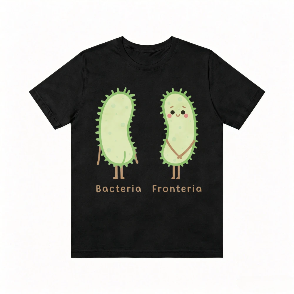 Bacteria Cartoon Graphic Printed T Shirt - Funny Microbiology Science Biology Student Gift Tshirt Summer Short Sleeve T-shirt