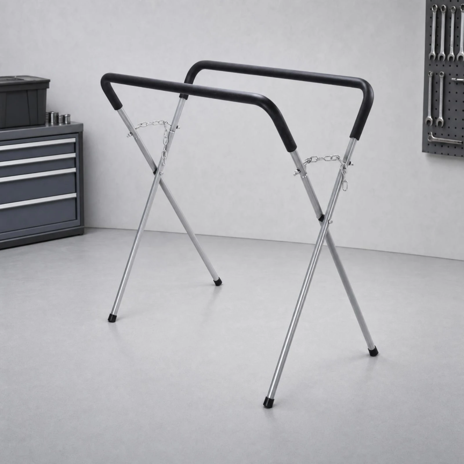 Panel Stand with Padded Rails Folding Car Bumper Rack Automotive Panel Rack Sturdy Auto Body Parts Holder Industrial Grade