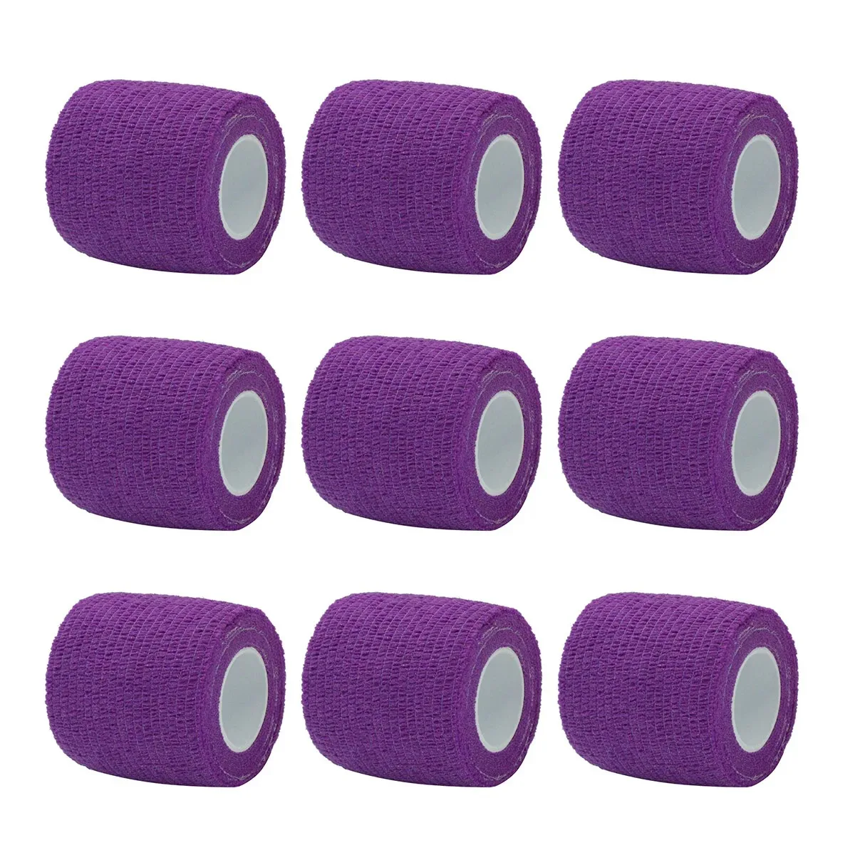 1/6/12pcs Purple Self Adhesive Elastic Bandage 4.6m Color Sports Wrap Tape for Finger Joint Knee First Aid Tape