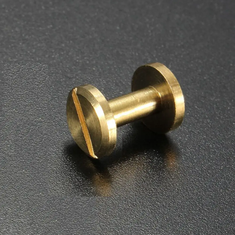 10 pz 5/6.5/8mm bagaglio artigianale in ottone chiodo bottone cinturino rivetti vite viti a testa tonda chiodo solido bullone in pelle artigianale