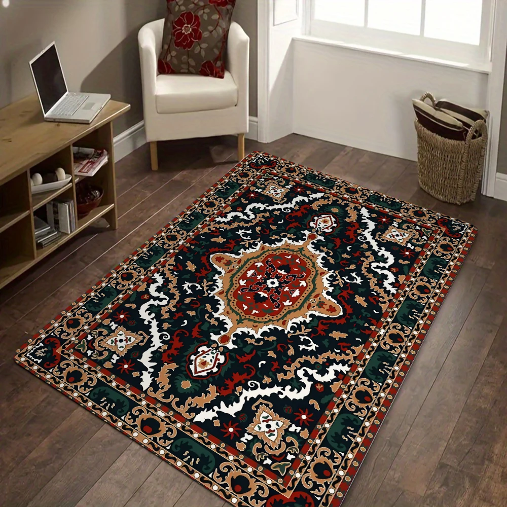 Luxury Indian Style Rug Old Turkish Kilim Vintage Carpet for Home Living Room Bedroom Bathroom Rug Non Slip Floor Mat