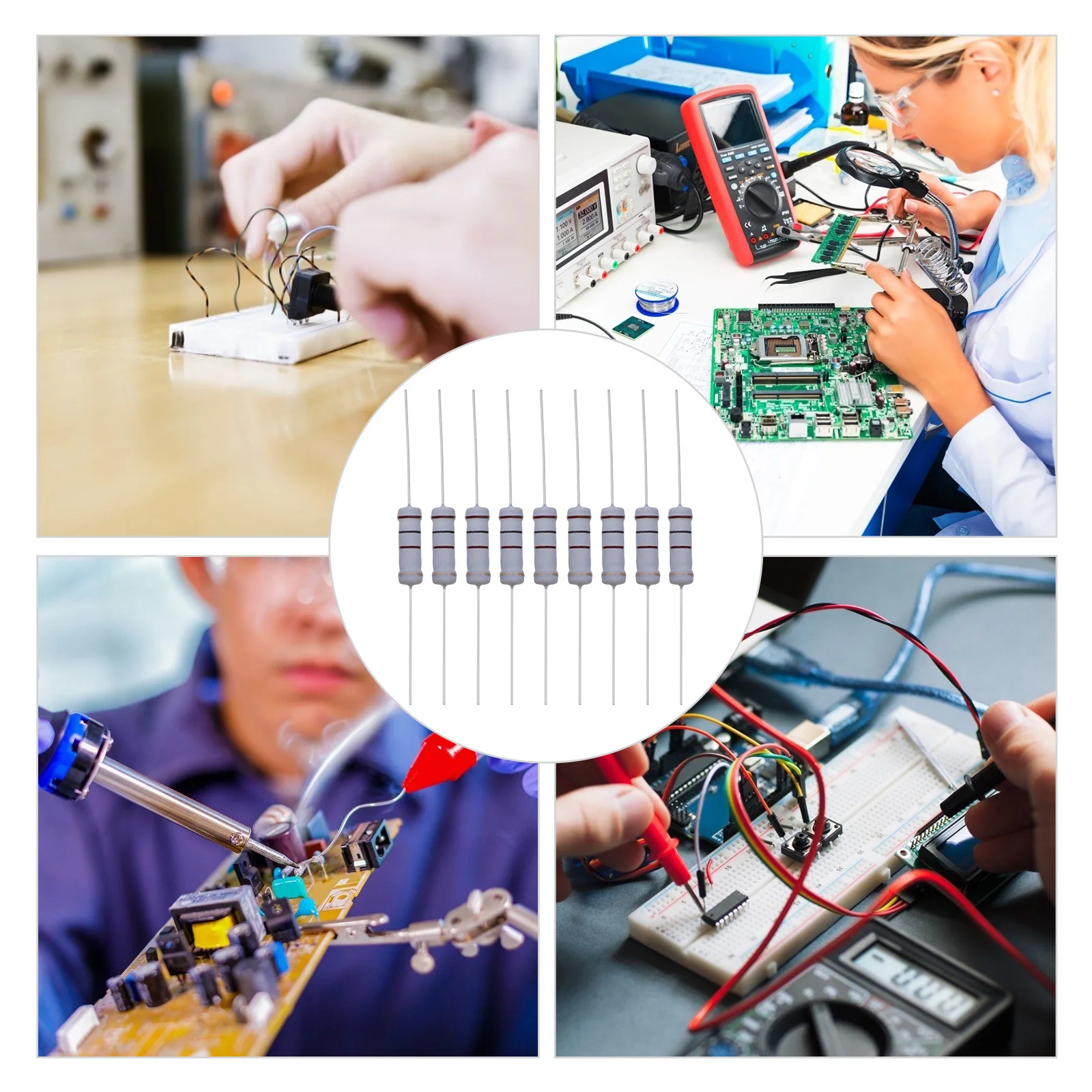 

100Pcs 100 Ohm 2W 5 Tolerance Carbon Film Resistor Axial Lead DIY Projects Stable Performance 100 Ohm Resistor