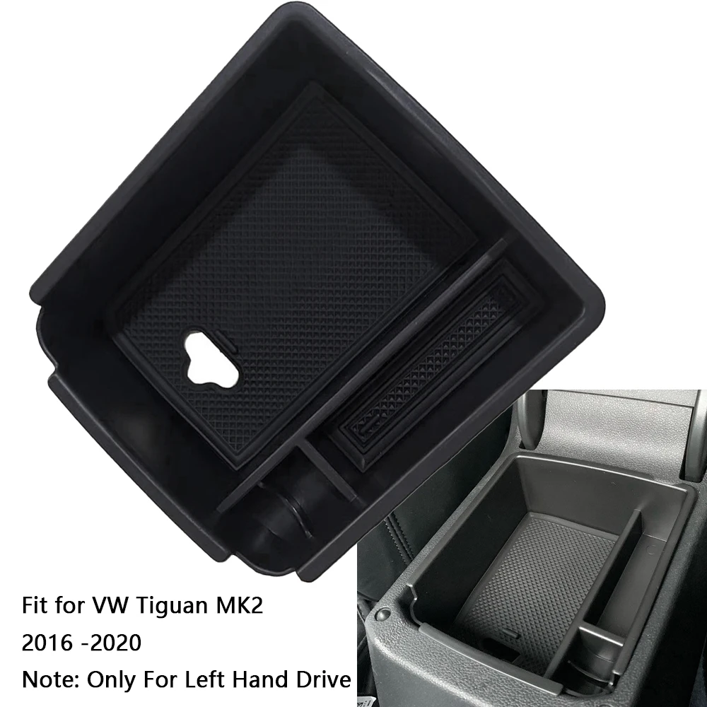 

Car Center Console Tray Armrest Storage Box Organizer Tray Interior Accessories For VW Tiguan MK2 2016 2017 2018 2019 2020