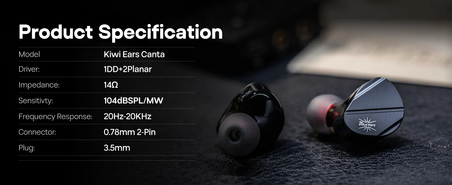 Kiwi Ears Canta 1 Dynamischer Treiber + 2 Planar-Treiber Hybrid-Konfiguration IEM-Kopfhörer mit Professioneller Audio-Wiedergabe – Detail 7
