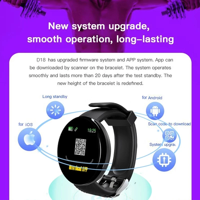 Connected Watch Children Smart Watch Fitness Tracker Sport Wristband Heart Rate Monitor Blood Bracelet Child Boy Girl Bracelet