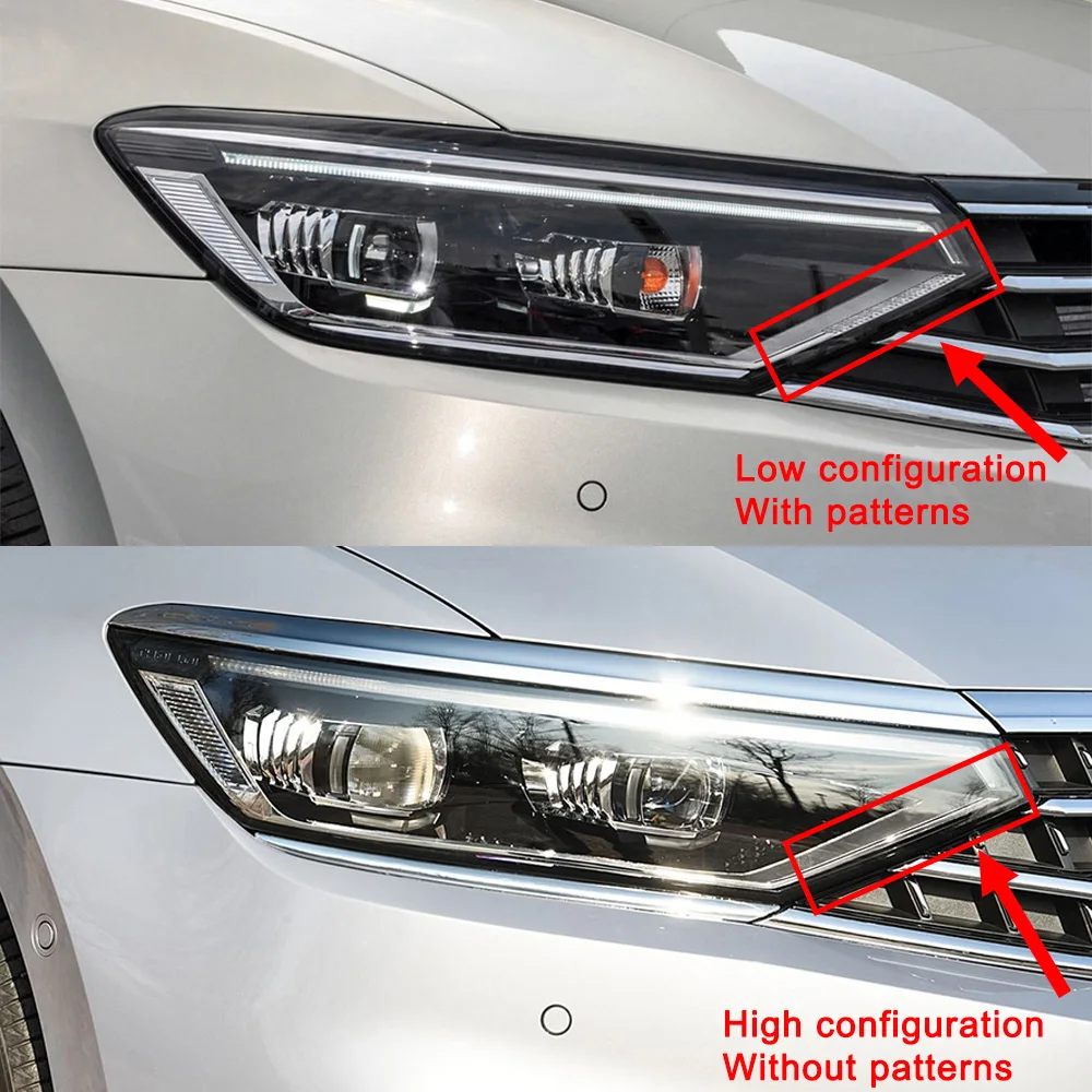 Front Headlight Cover Headlamps Transparent Shell Lens Case For Volkswagen VW Magotan B8.5 2020 2021 2022 (Low configuration)