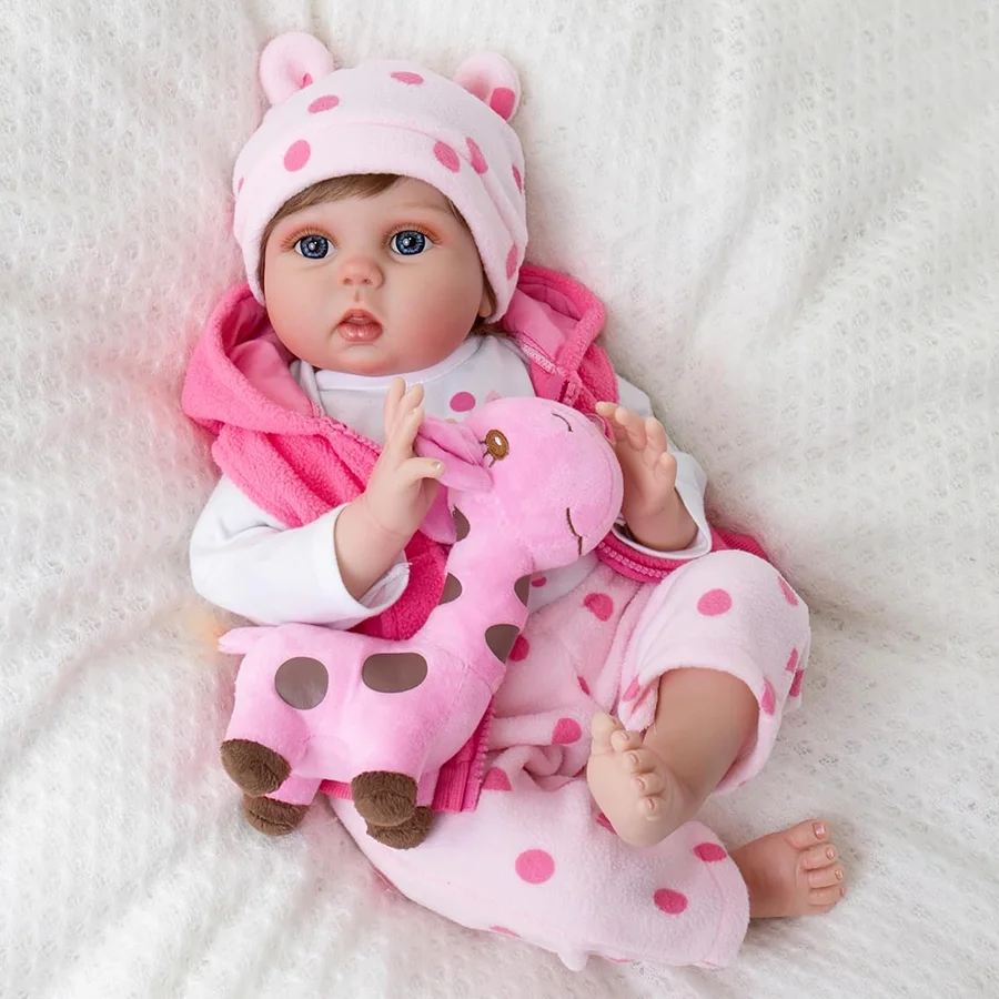 

Rebirth doll 50cm cute and realistic newborn doll with soft fabric and gift box, suitable for children over 3 years old