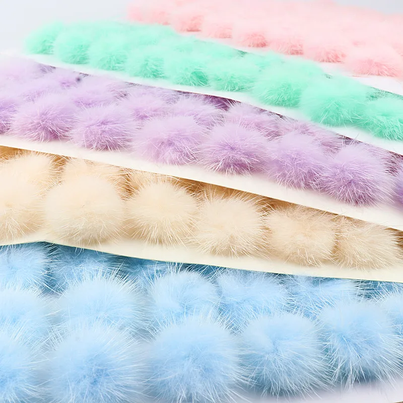 Mink Pompom 25mm 30mm 40mm Fur Balls DIY Pompon for Sewing on Knitted Keychain Scarf Shoes Hats DIY Jewelry Crafts Accessories