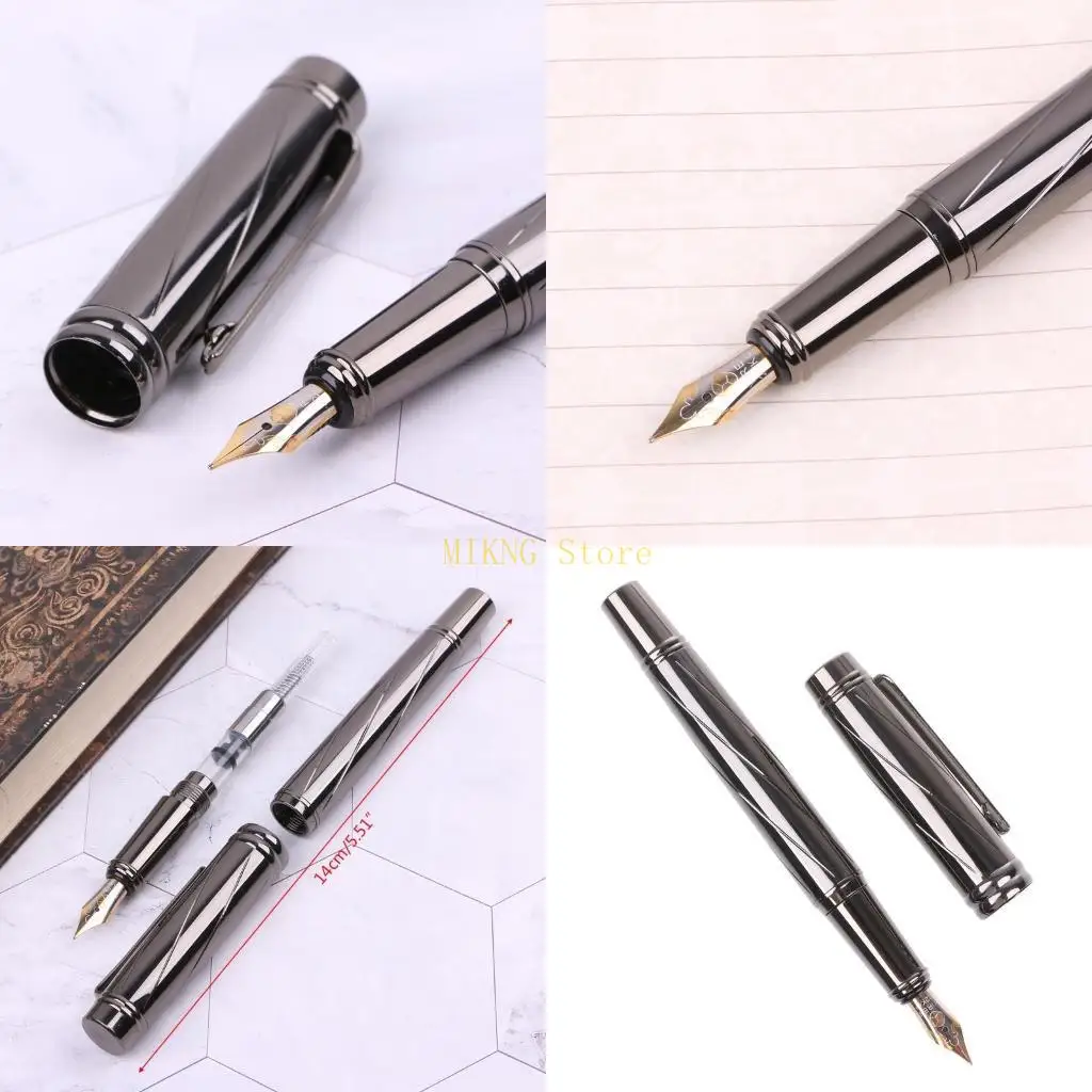 

Vintage Luxury Men's Metal Nib 0.5mm Fountain Pen Writing Tool Supplies best sale