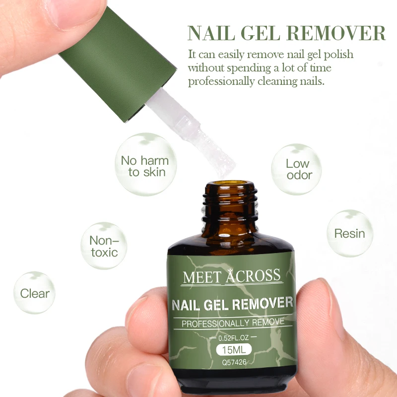 15ml removedor de gel 3-5 minutos removedor rápido magia removedor de gel de unhas polonês limpo desengordurante embeber uv led vernis arte do prego manicure