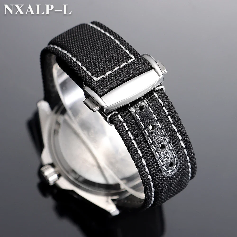 For Omega Seamaster 007 300 Canvas Watch Strap for Speedmaster AT150 for Snoopy 310.32 Series Nylon Leather Watchband 20mm 22mm