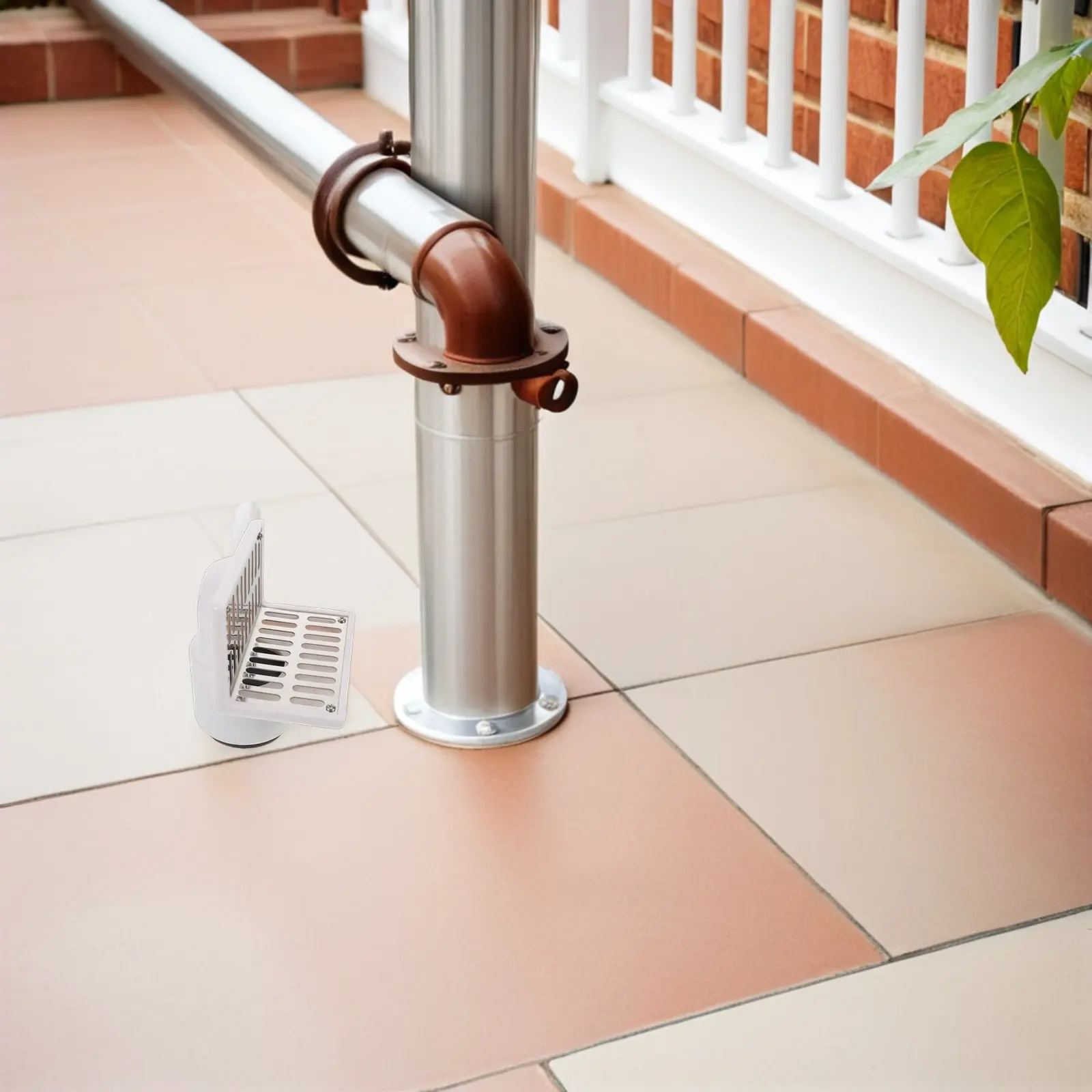 

Stainless Steel Floor Drain Filter 75Mm Wall Side Drain for Balcony Outdoor Bathroom Shower Wet Room Odor Proof Heavy Duty