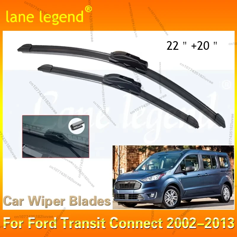 

Car Accessories Front Windscreen Wiper Blade Brushes Wipers U Type J Hooks 2013 2012 For Ford Transit Connect 2002-2013 22"+20"
