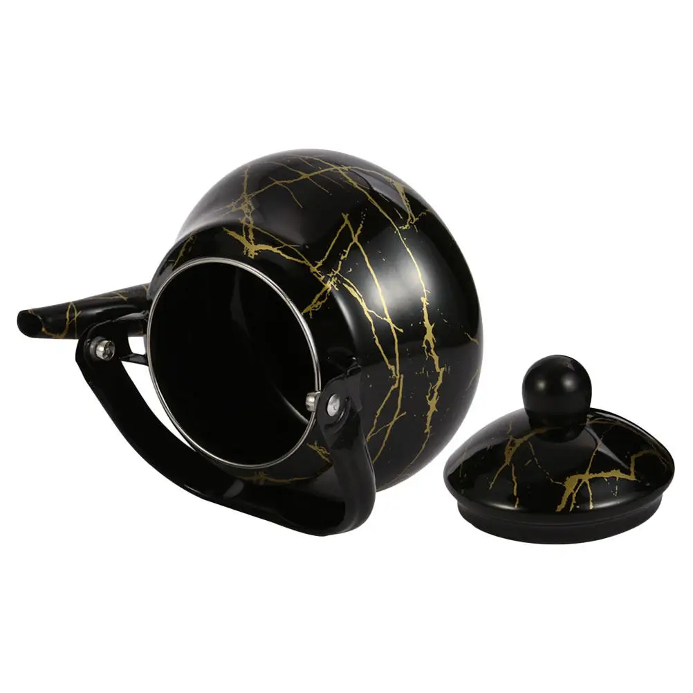 

Marble Pattern Enamel Tea Kettle Stovetop Compatible with Induction Electric Gas Cooktops Fast Boiling Thermal Conductivity