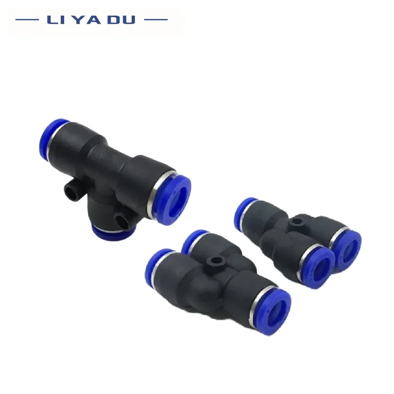 5/10PCS PY PE series T Y shaped Tee 4 6 8 10 12 16mm 3 Way Port  Pneumatic Pipe Connector Tube Air Hose Quick Release Fittings