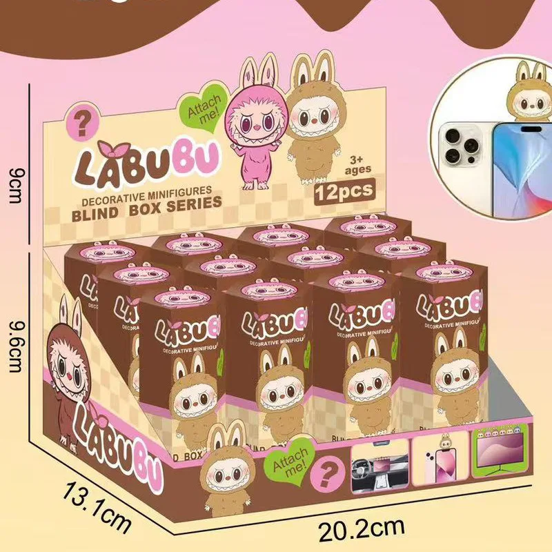 12pcs Labubu Blind Box Surprise Blind Box Cute Anime Figures Model Doll Toys Kid Christmas Gift Surprise Box Toy Kawaii Kid Toys