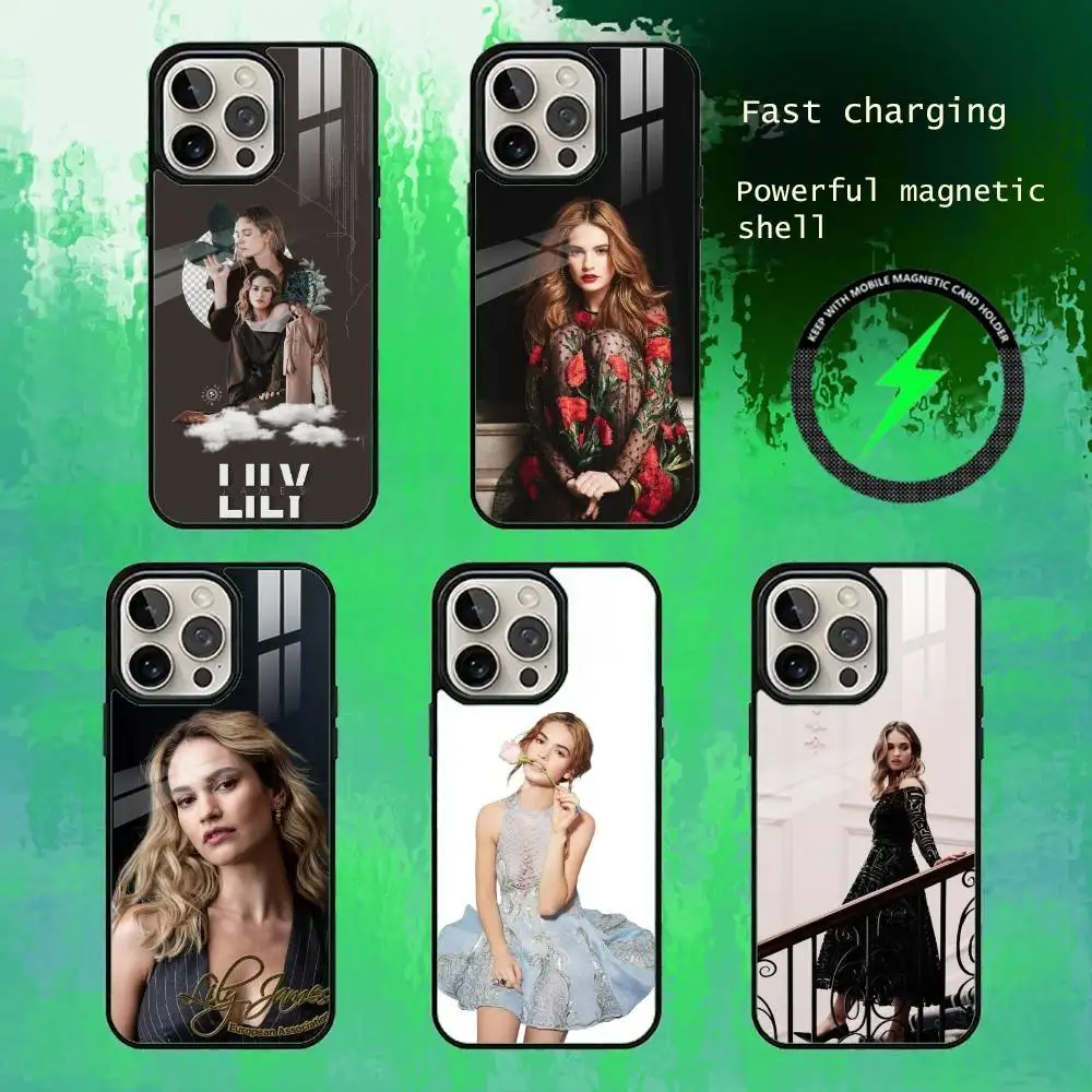 

Actor L-Lily J-James Phone Case For iPhone17,16,15,14,13 Plus,Pro Max Magnetic For Magsafe Wireless Charging