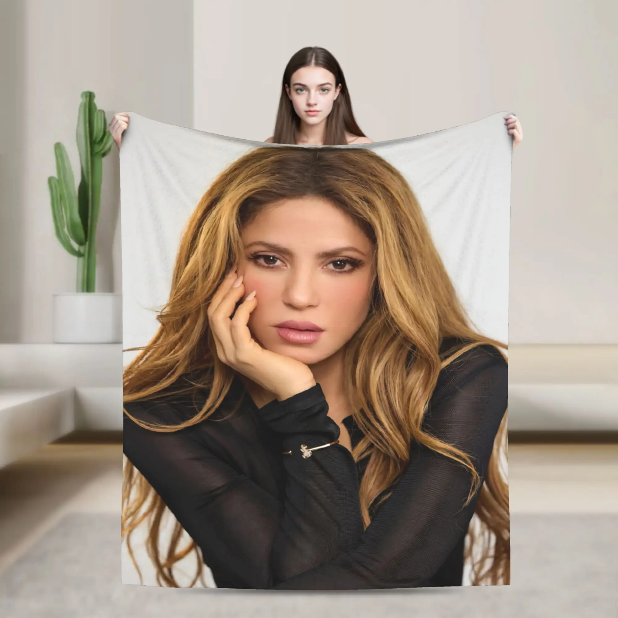 Shakira Singer Blanket Fleece  Comfortable Super Soft Throw Blankets for Sofa Bedspread