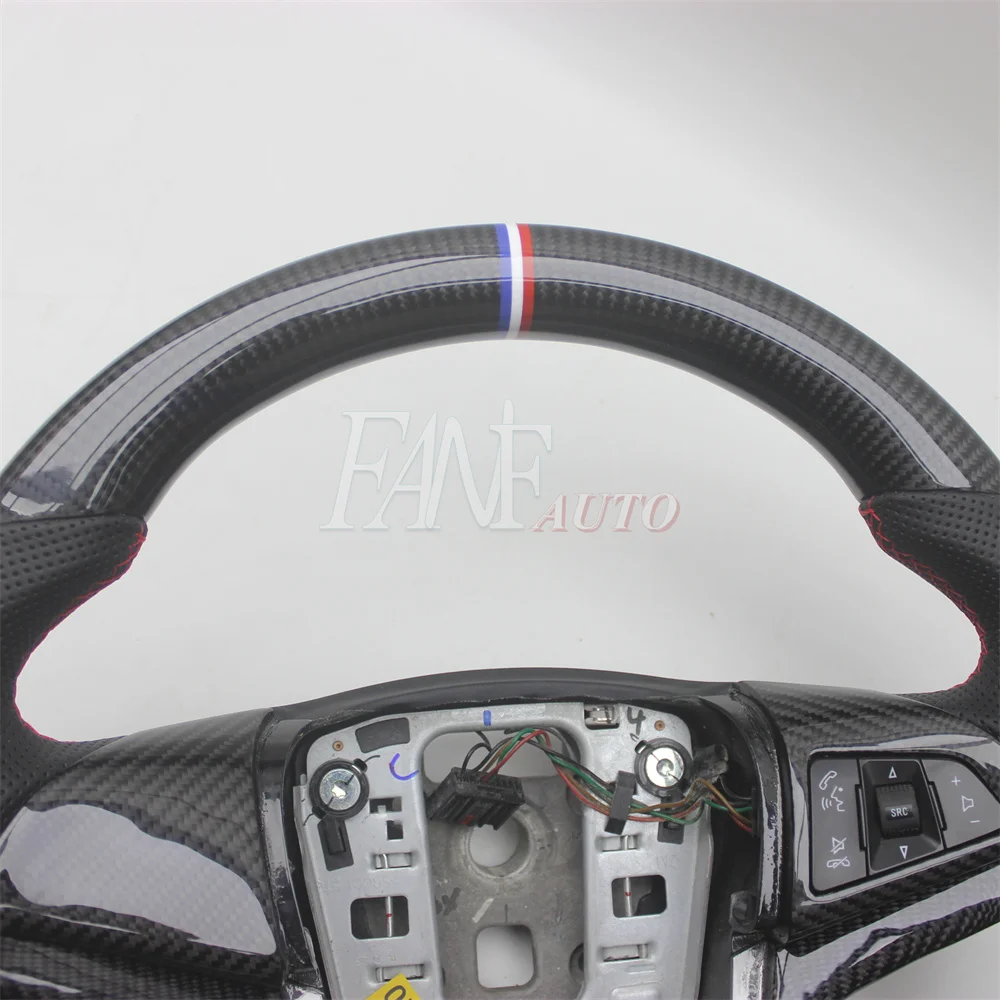 Replacement Real Carbon Fiber Steering Wheel with Leather for Chevrolet Cruze 2009-2015