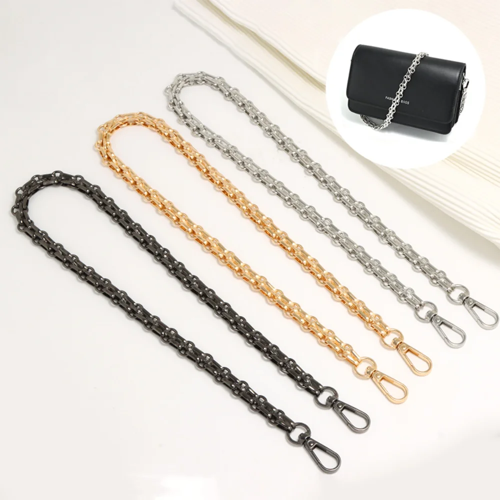 40-120cm Metal Aluminum Bag Chain Replacement Parts Accessories For Hand-Woven Shoulder Handbag DIY Handmade Detachable Straps