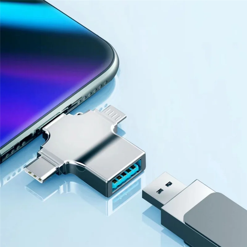 SD Card Reader Micro-Card Adapter 4 in 1 USB 3.0 Micro-Sd to USB Cardreader USB for Interface OTG Adaptador