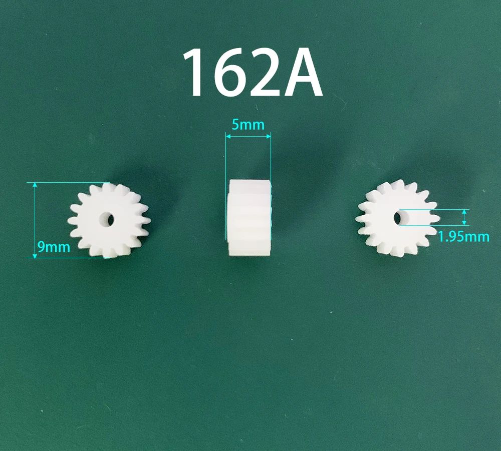 162A Modulus 0.5 16 Teeth 2mm Shaft Tight Pom Plastic Pinion Gear Toy Model Gear