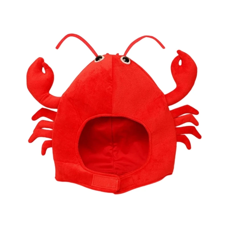 49ME Unique Role Play Lobster Headgear Polyester Costume Hat For Stage Performances