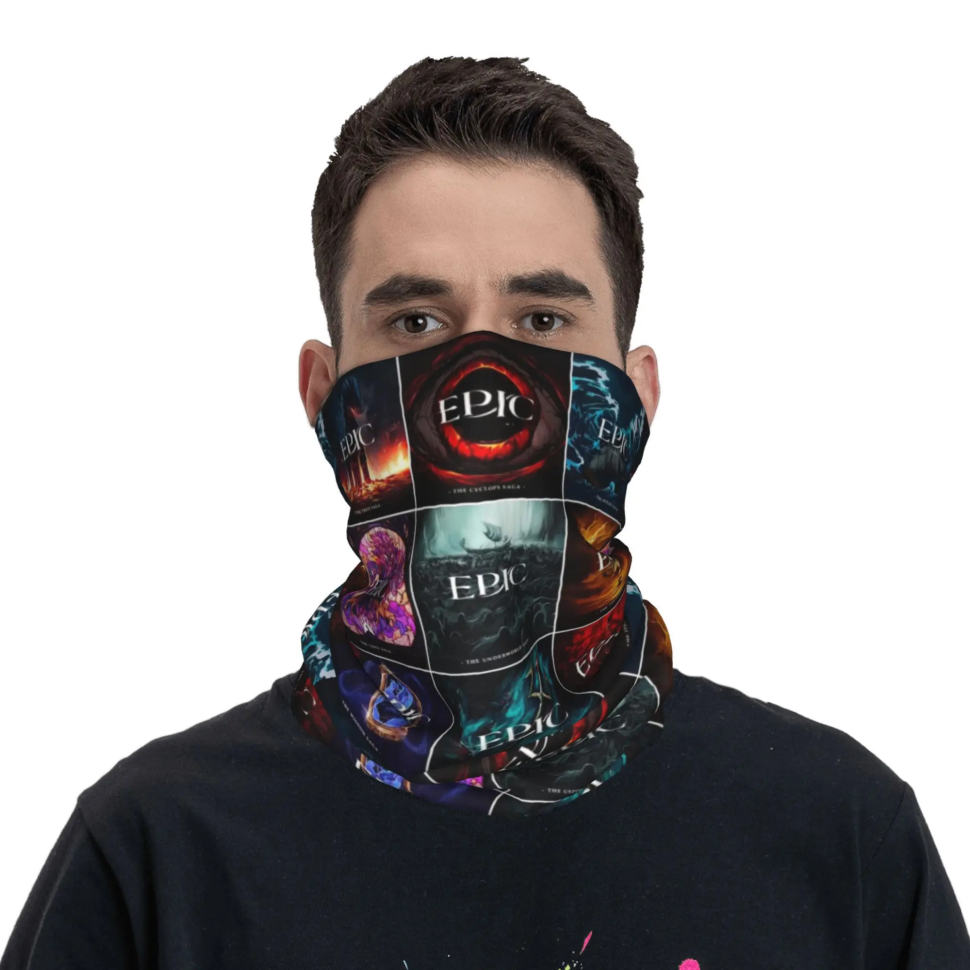 Epic the Musical Saga Covers Bandana Neck Gaiter Printed Face Scarf Warm Headband Riding For Men Women Adult All Season