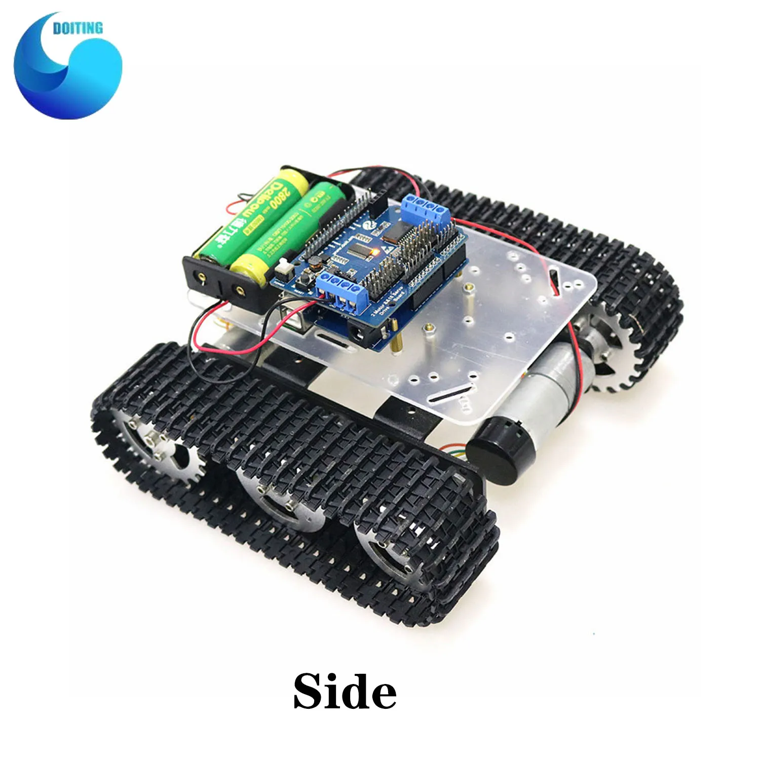 Mini T100 Crawler Robot tanque chasis de coche con Nodemcu inalámbrico WiFi controlador Kit de orugas Robot competición DIY RC kit de juguete
