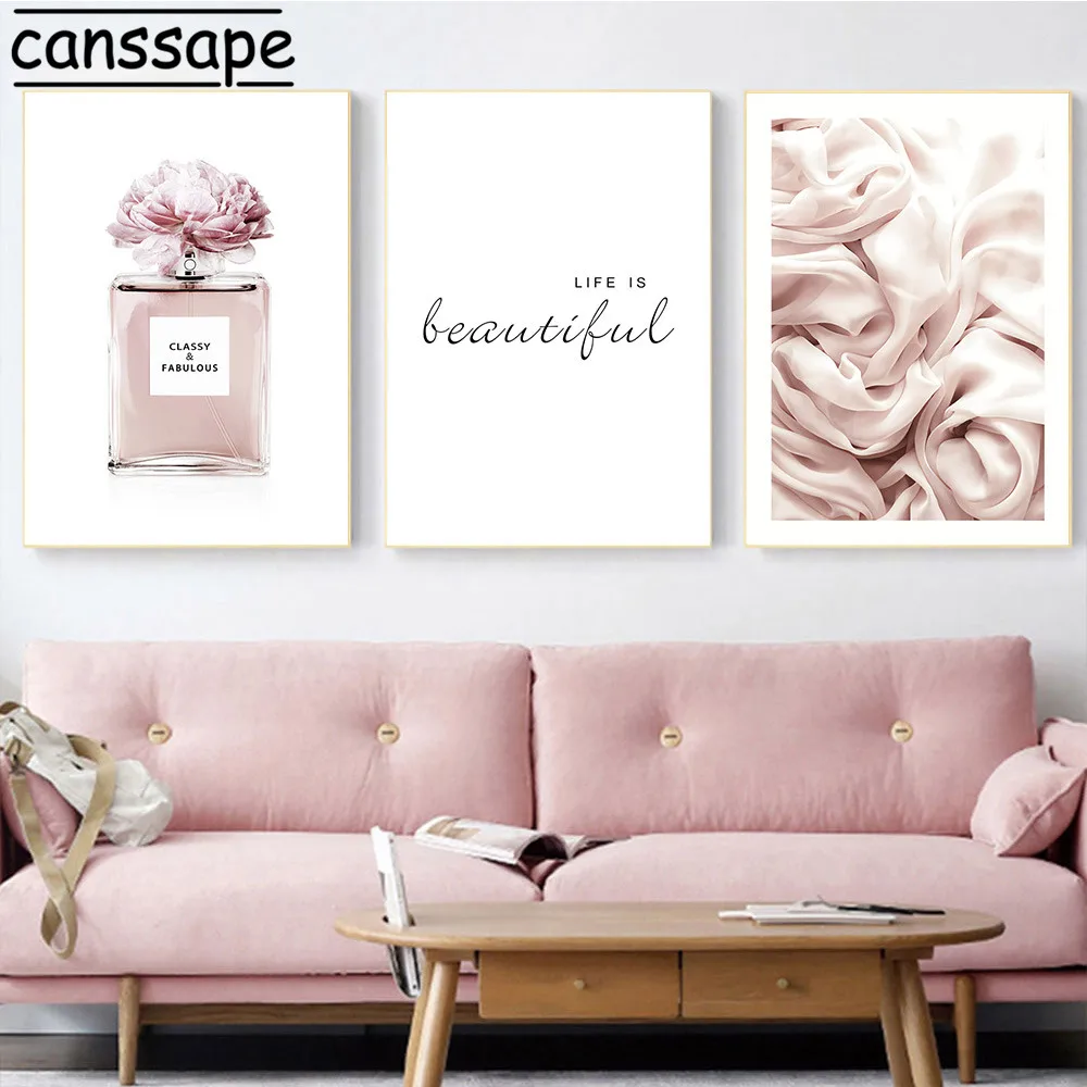 Perfume Bottle Poster Beauty Shop Posters Nordic Print Modern Canvas Painting Fashion Wall Art Pictures For Living Room Decor