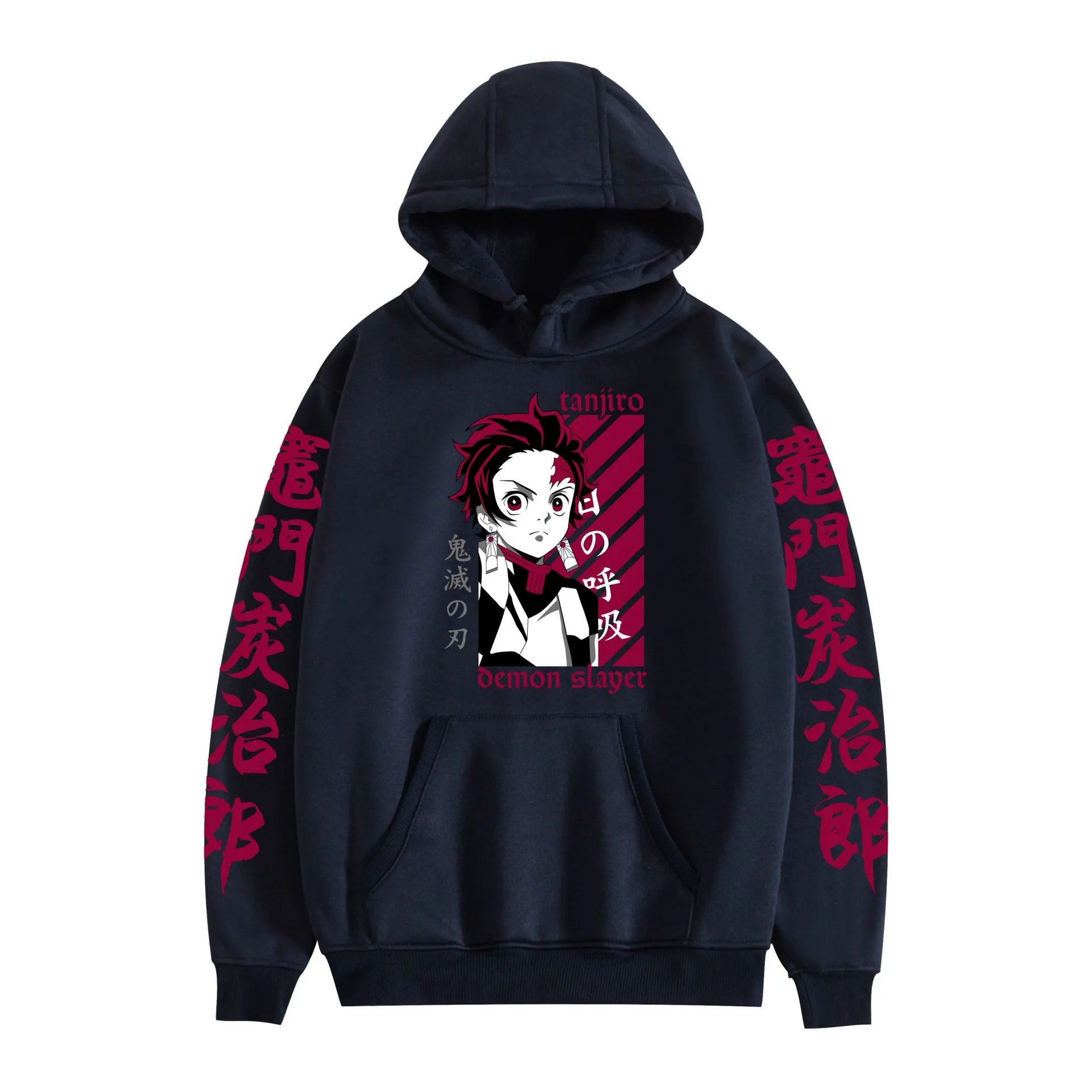 

New Demon Slayer Anime Peripheral Men's and Women's Hooded Hoodies Loose Casual Sweatshirts