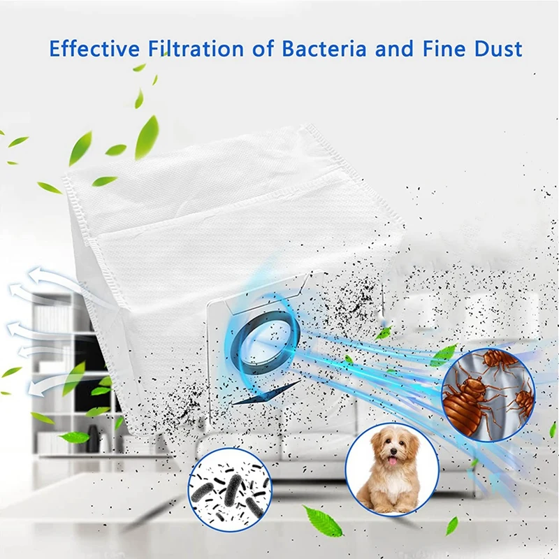 Sac à poussière pour Ecovacs Deebot bronchOmni, accessoires d'aspirateur de grande capacité avec brosse à poussière pour station d'aspiration Deebot