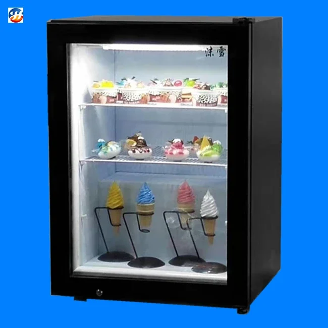 Static Cooling System 98 Liter Gelato Shop Small Freezer Cabinet